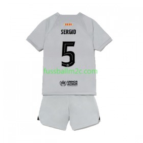 Fußballtrikots FC Barcelona Sergio Busquets 5 Kinder Ausweich Trikotsatz 2022-2023